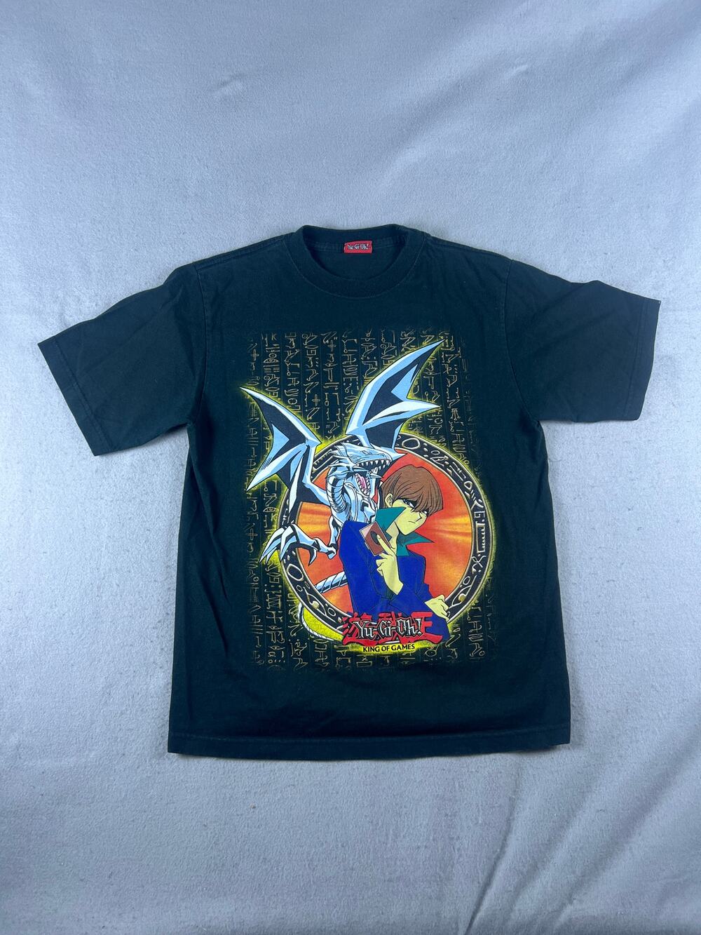 Yu-Gi-Oh T-Shirt Youth L Black Blue-Eyes White Dragon Seto Kaiba King of Games